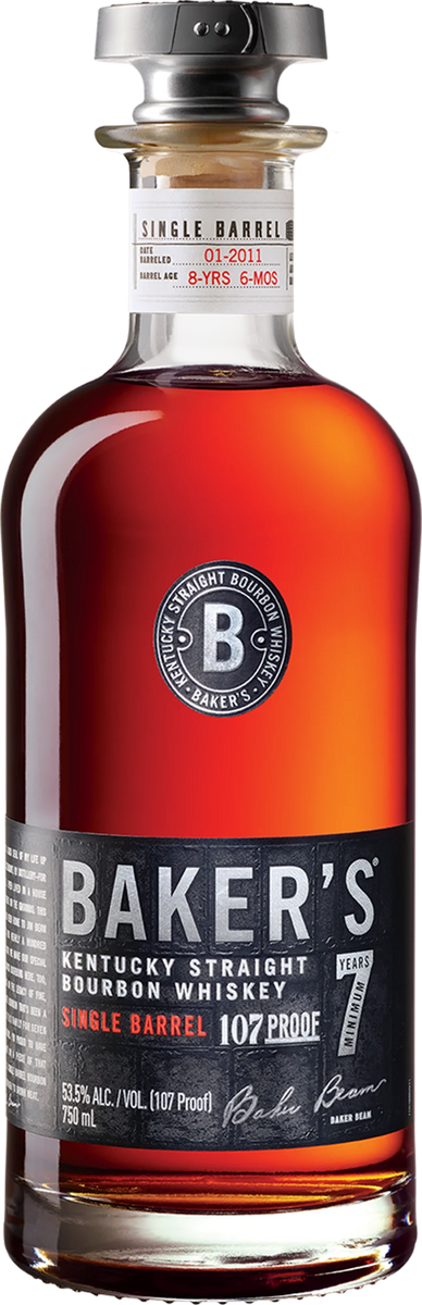Baker's Single Barrel 7 Year Small Batch Bourbon Whiskey 750mL