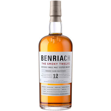 BenRiach The Smokey 12 Year 92 Proof Single Malt Scotch Whiskey 750mL
