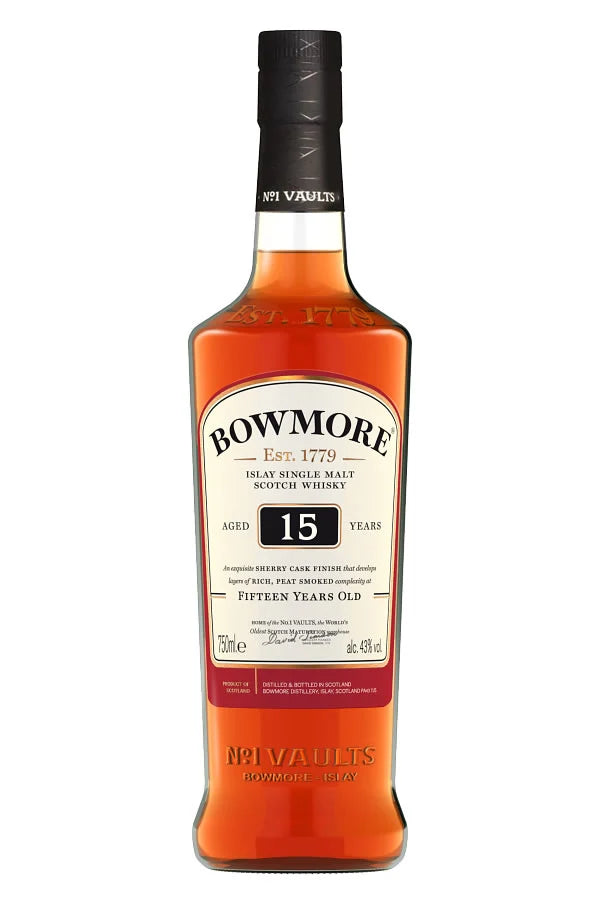 Bowmore 15 Year Islay Single Malt Scotch Whiskey 750mL