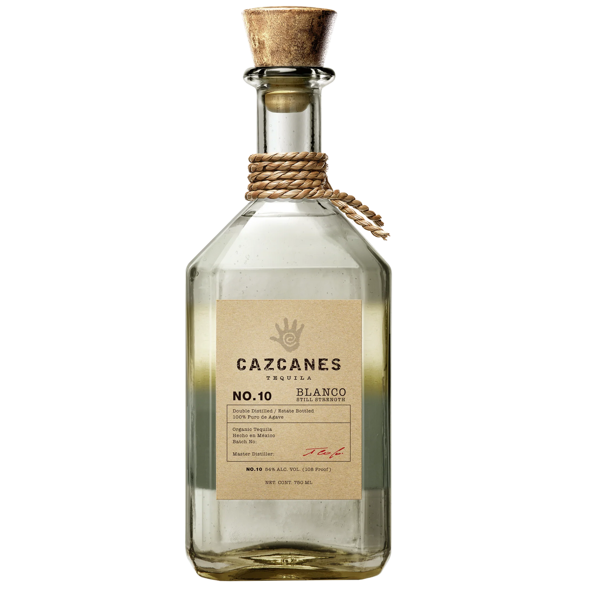 Cazcanes No.10 Blanco Still Strength 108 Proof Tequila 750mL