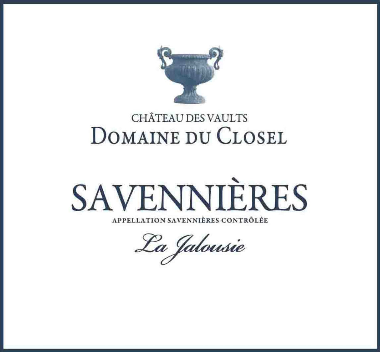 Domaine du Closel La Jalousie Savennieres 2022 red wine bottle 750mL from France
