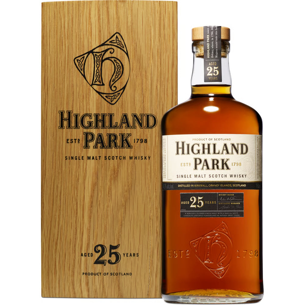 Highland Park 25 Year Single Malt Scotch Whiskey, Orkney 750mL