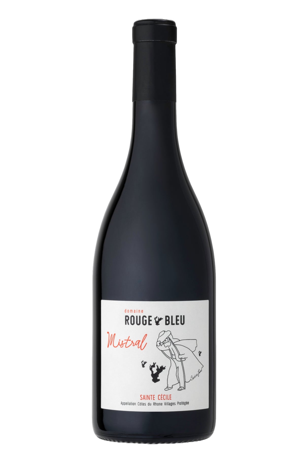 Domaine Rouge Bleu Mistral Cotes du Rhone Villages Rouge 2020 bottle 750mL from France