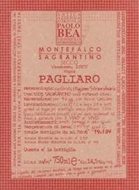 Paolo Bea Sagrantino Secco di Montefalco Vigneto Pagliaro 2020