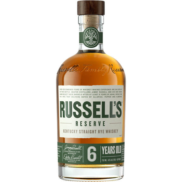 Russells Reserve 6 Year Rye Whiskey 750mL