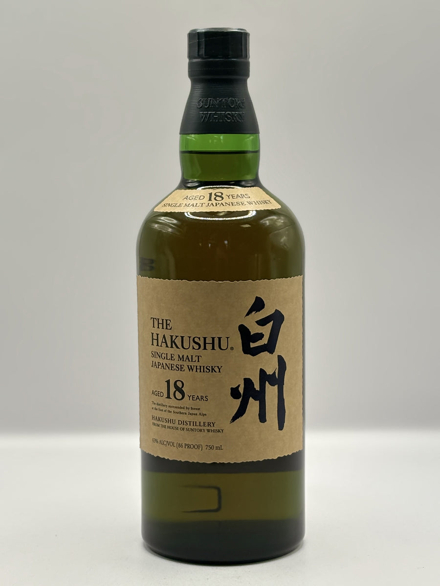 Hakushu 18 Year Single Malt Japanese Whiskey 750mL – PJ Wine, Inc.