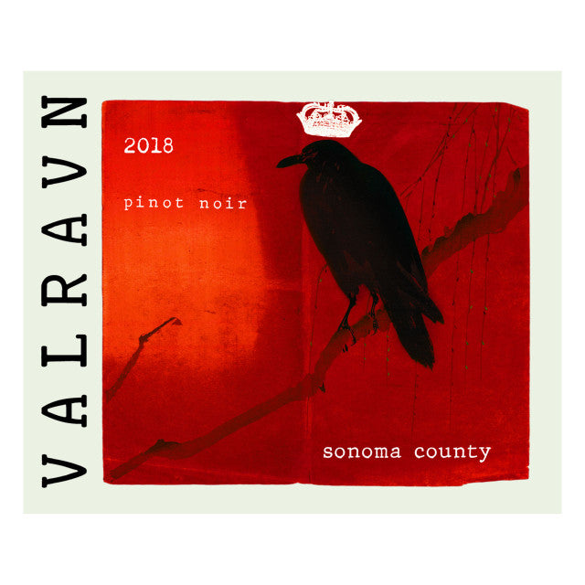 Valravn Sonoma County Pinot Noir 2023 red wine bottle 750mL from USA