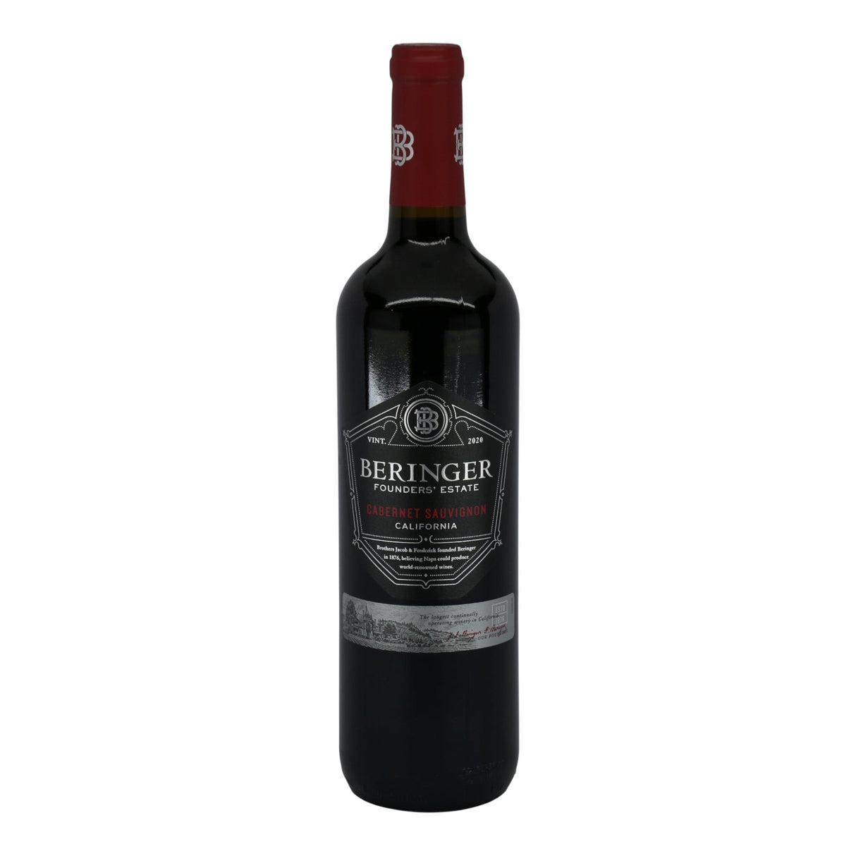 Beringer Founders Estate California Cabernet Sauvignon 2020 red wine bottle 750mL from USA