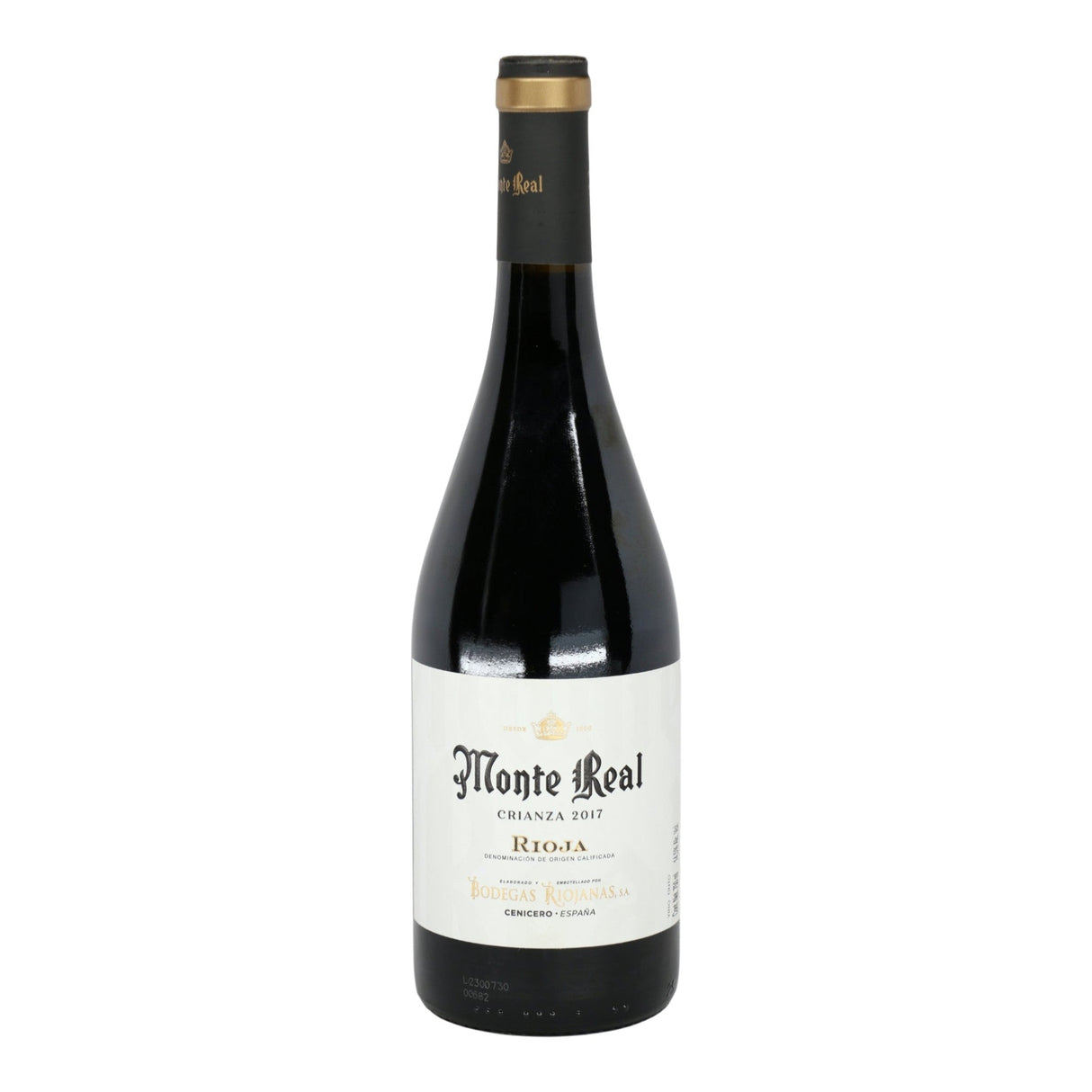 Bodegas Riojanas Monte Real Crianza Rioja 2022 red wine bottle 750mL from Spain