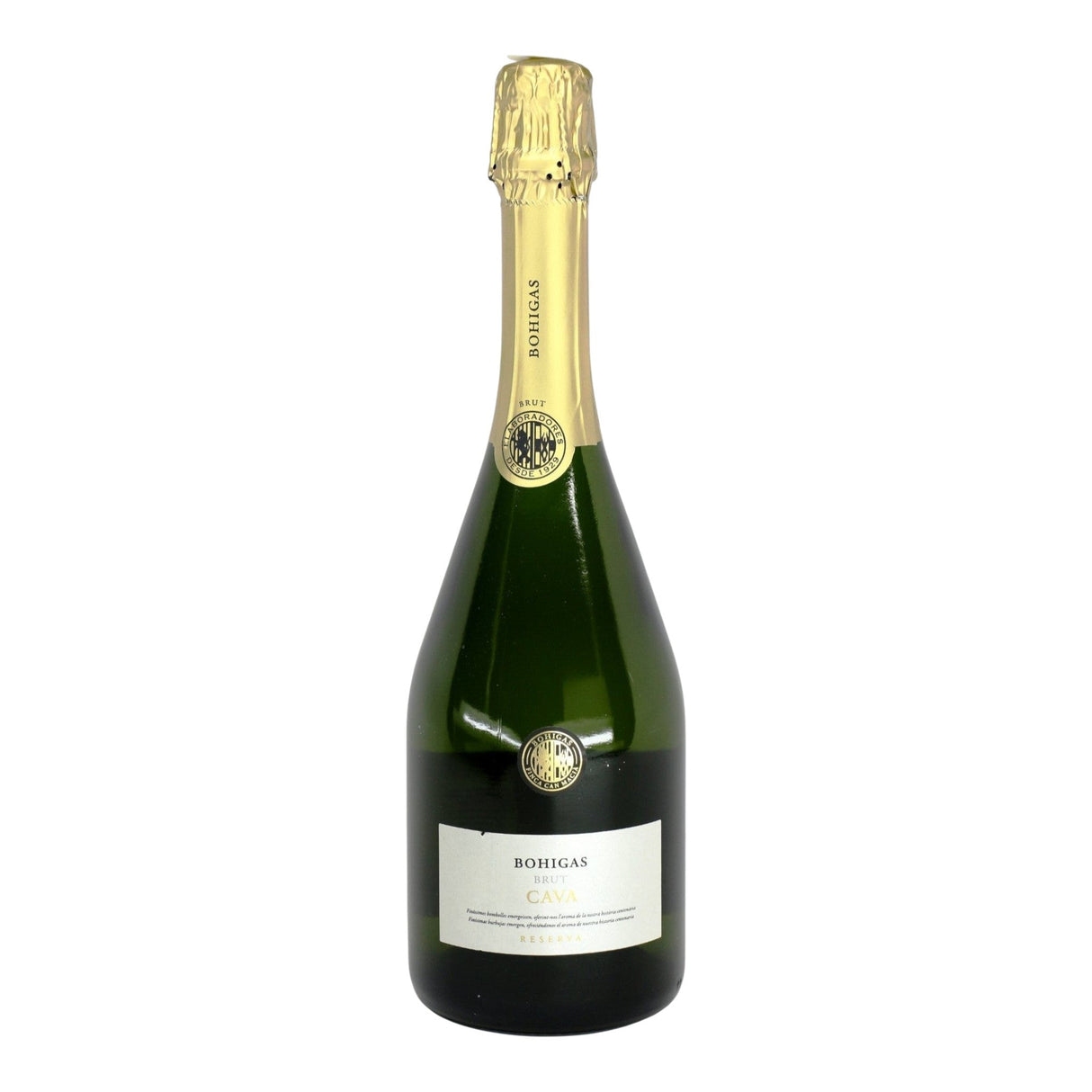 Bohigas Brut Reserva Cava NV bottle 750mL from Spain