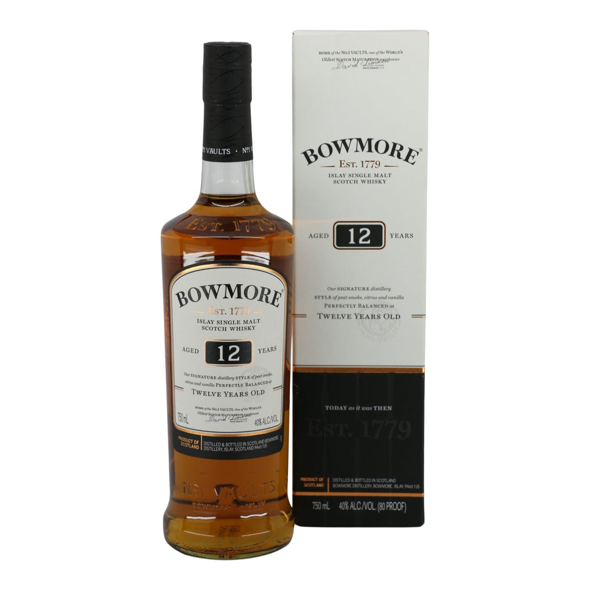 Bowmore 12 Year Old Single Malt Scotch Whisky, Islay 750mL – PJ