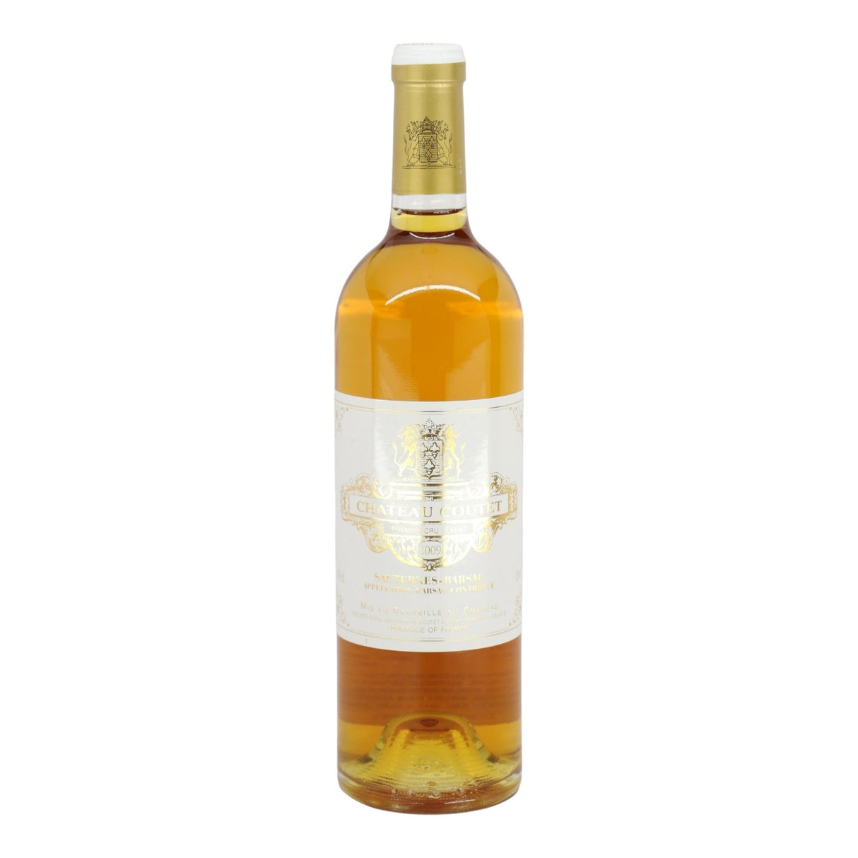 Chateau Coutet Sauternes Barsac 2009 white wine bottle 750mL from France