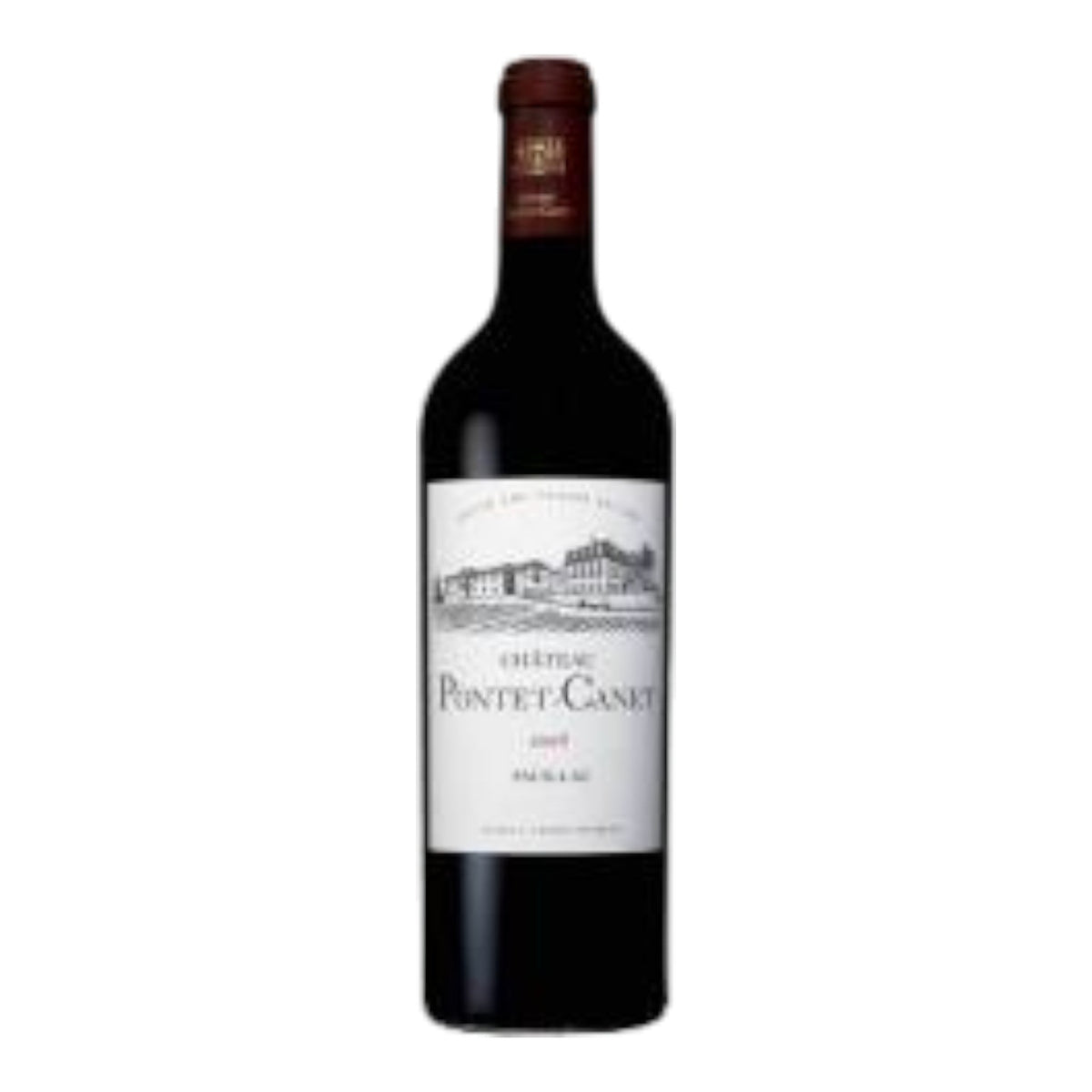 Chateau Pontet Canet Pauillac 2023 red wine bottle 750mL from France
