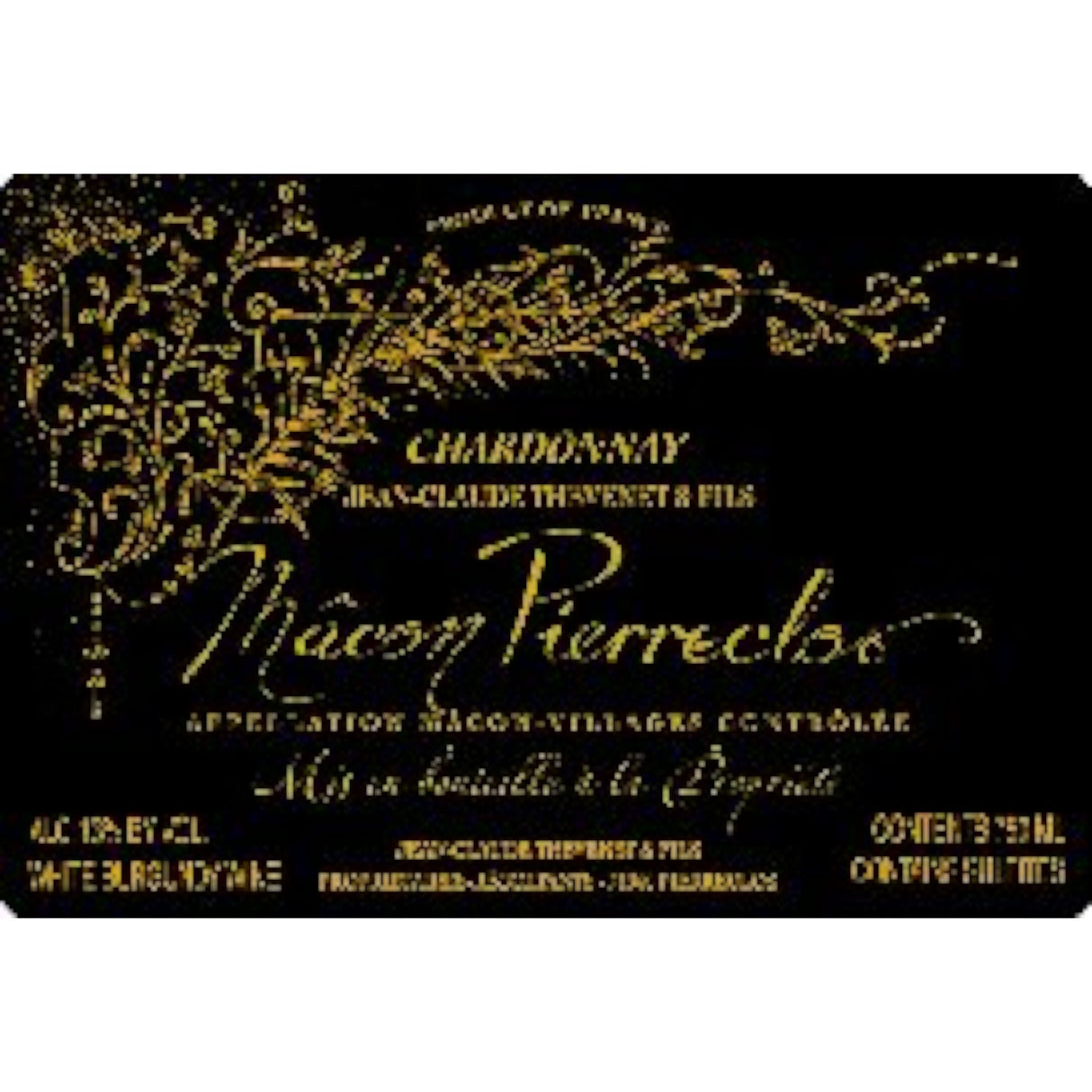 Domaine Thevenet Macon Pierreclos Blanc 2023 bottle 750mL from France