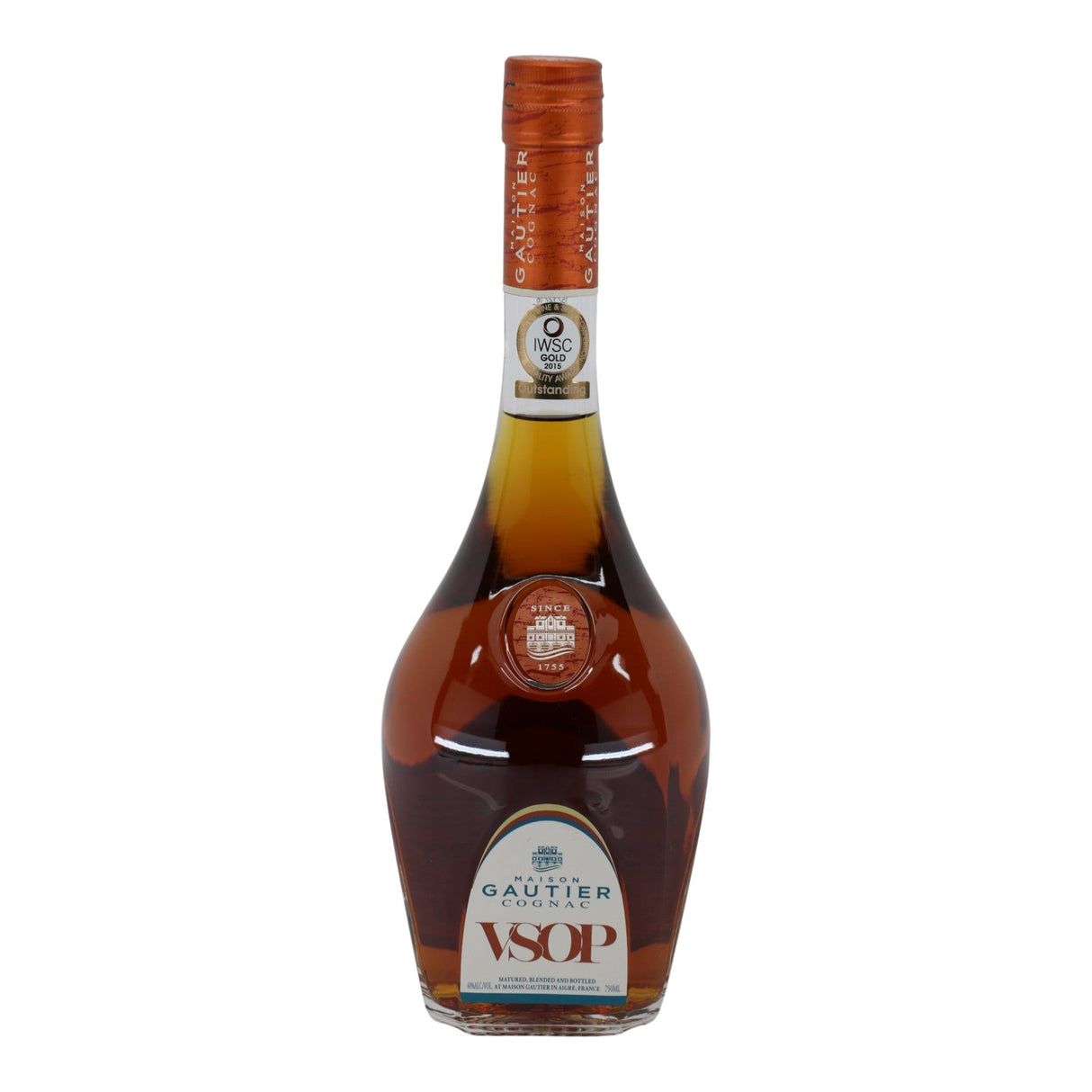 Gautier VSOP Cognac 750mL bottle from France