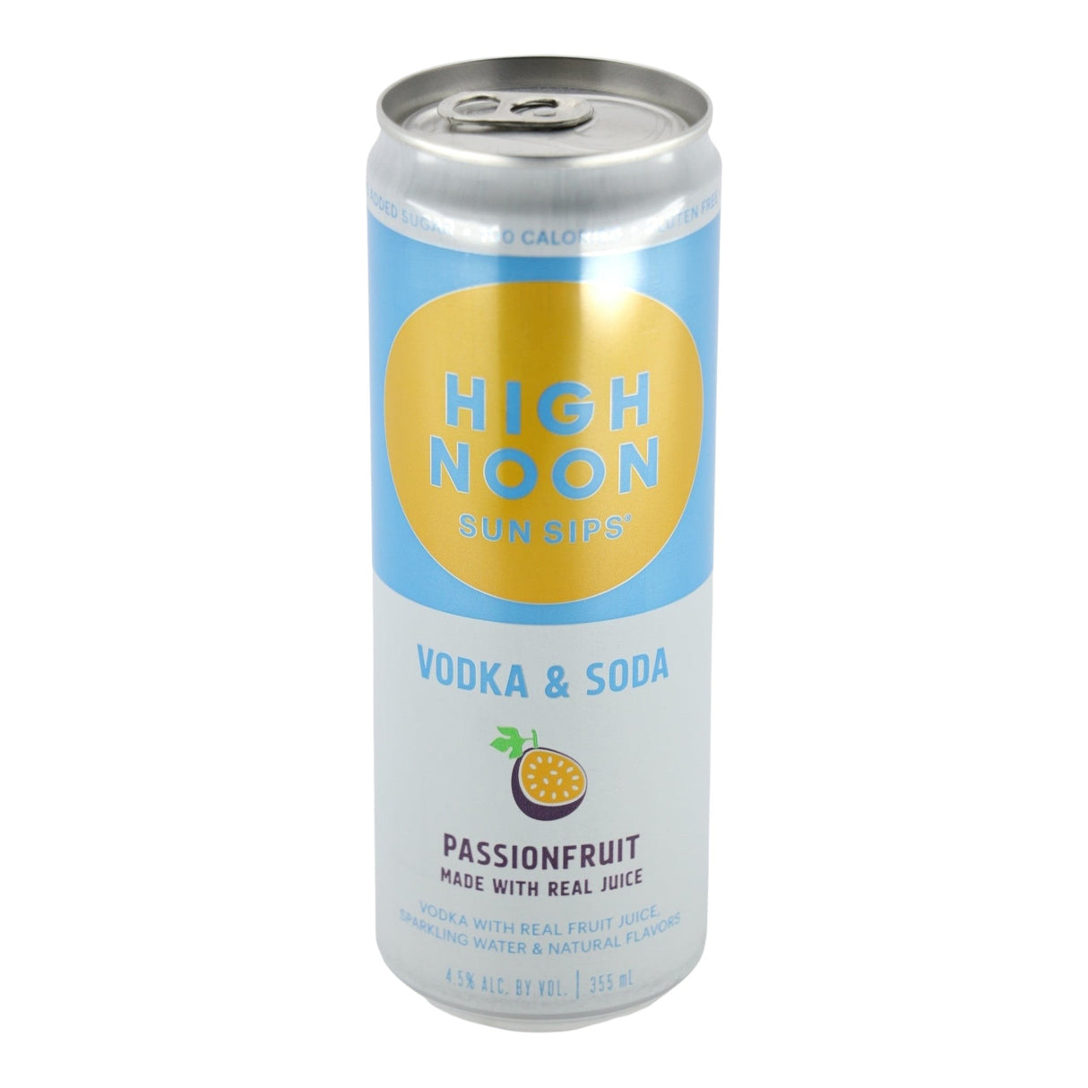 High Noon Passion Fruit Flavored Vodka & Soda CAN 355mL cocktails can bottle from USA