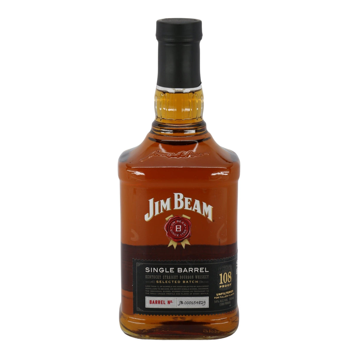 Jim Beam Single Barrel Bourbon Whiskey 750mL bottle from USA