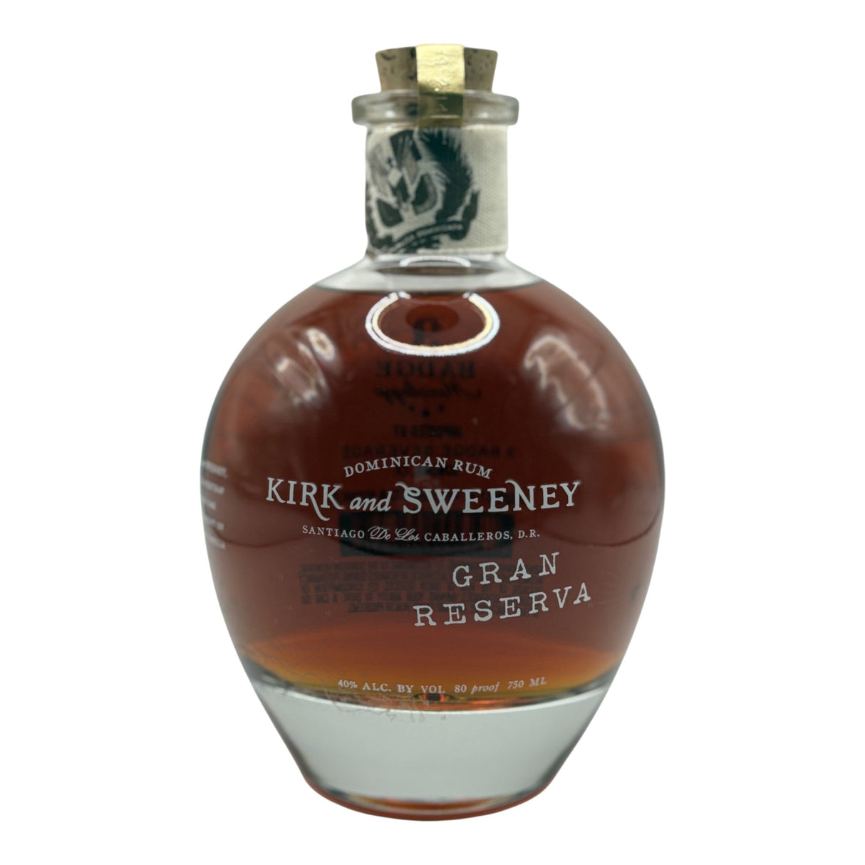 Kirk and Sweeney Gran Reserva Rum from Domincan Republic 750mL bottle