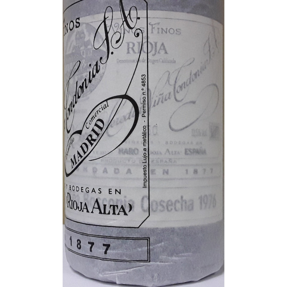 Lopez de Heredia Vina Bosconia Gran Reserva Rioja 1995 bottle 750mL from Spain