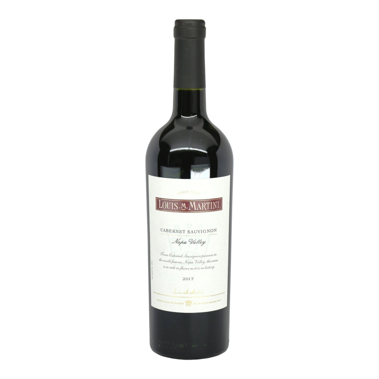 Louis M. Martini Winery Napa Cabernet Sauvignon 2022 red wine bottle 750mL from USA