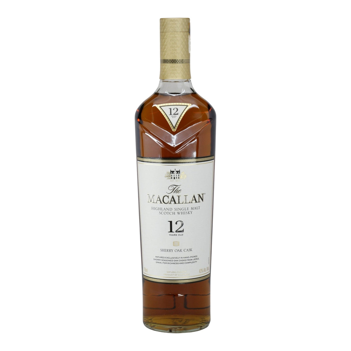 Macallan Sherry Oak Cask 12 Year Old Single Malt Scotch Whiskey