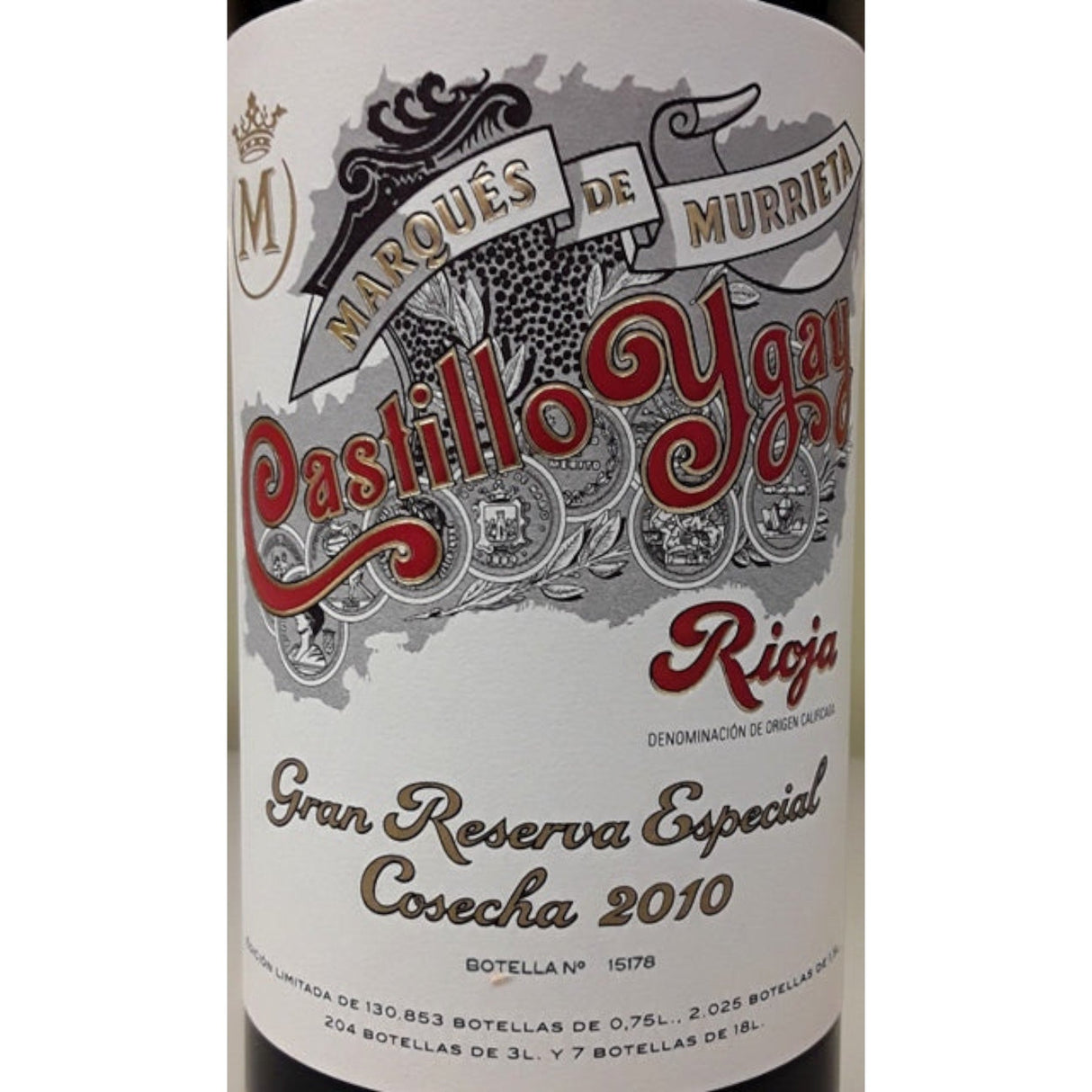 Marques de Murrieta Castillo Ygay Rioja Gran Reserva 2012 red wine bottle 750mL from Spain