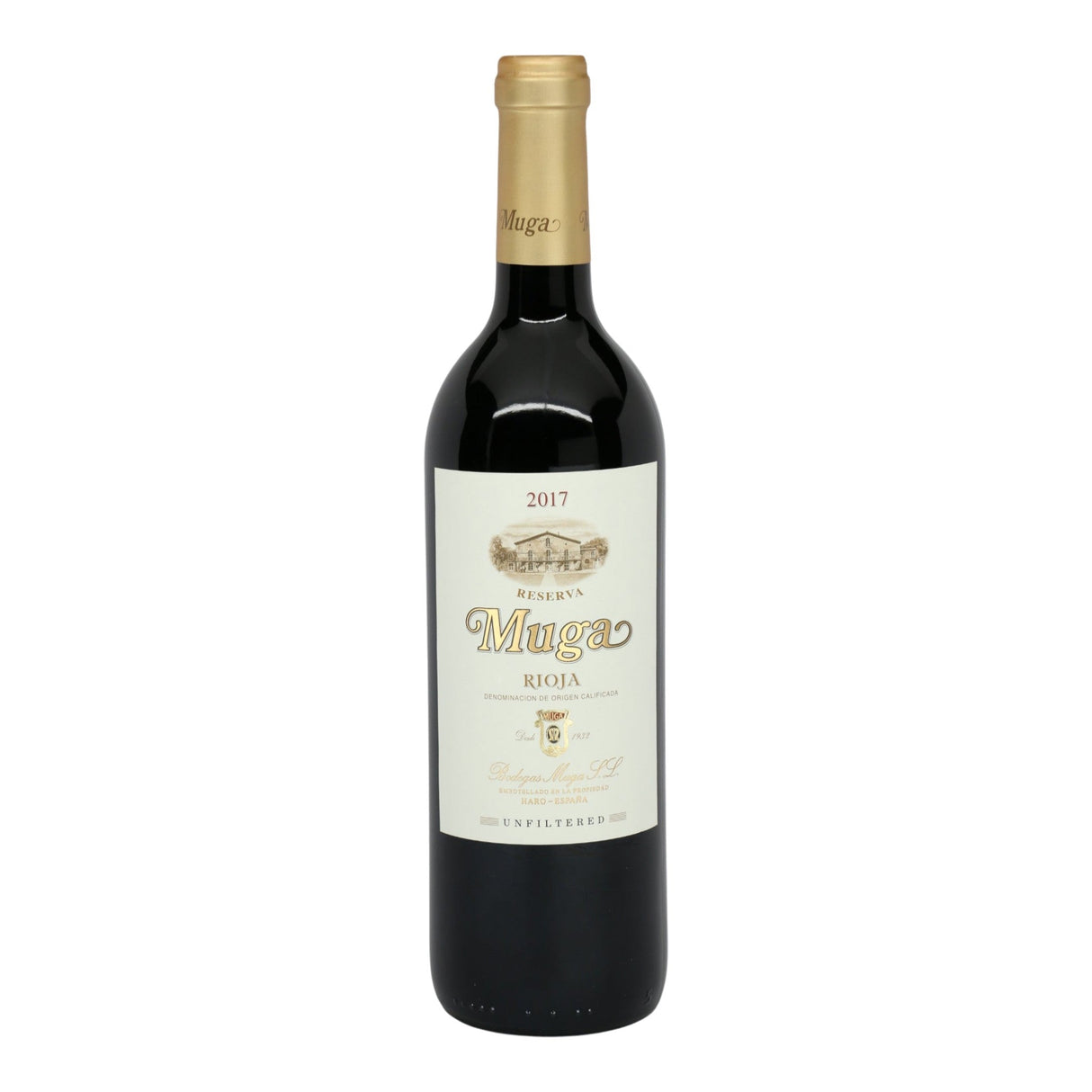 Muga Unfiltered Reserva Rioja 2021 bottle 750mL from Spain