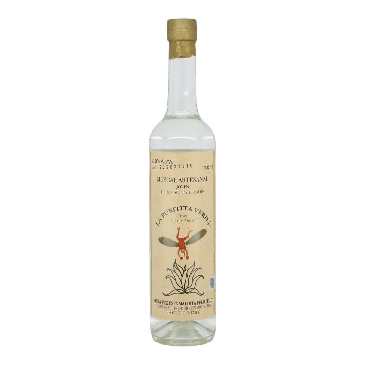 Pierde Almas La Puritita Verda Mezcal 750mL bottle from Mexico