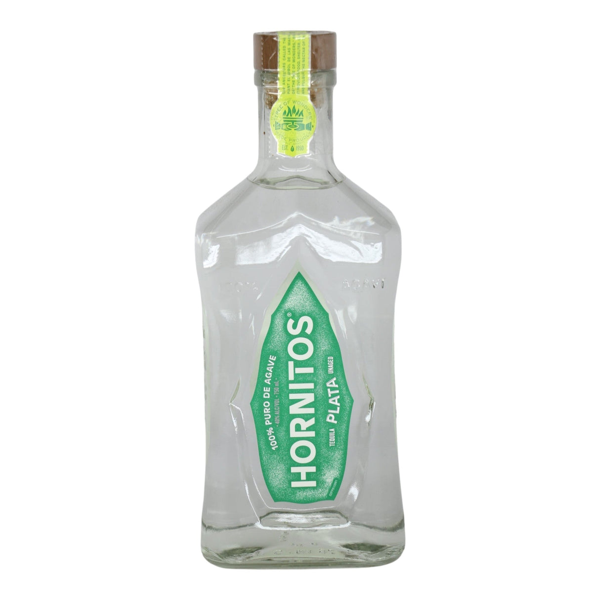 Sauza Hornitos Plata Silver Tequila 750mL blanco tequila bottle from Mexico