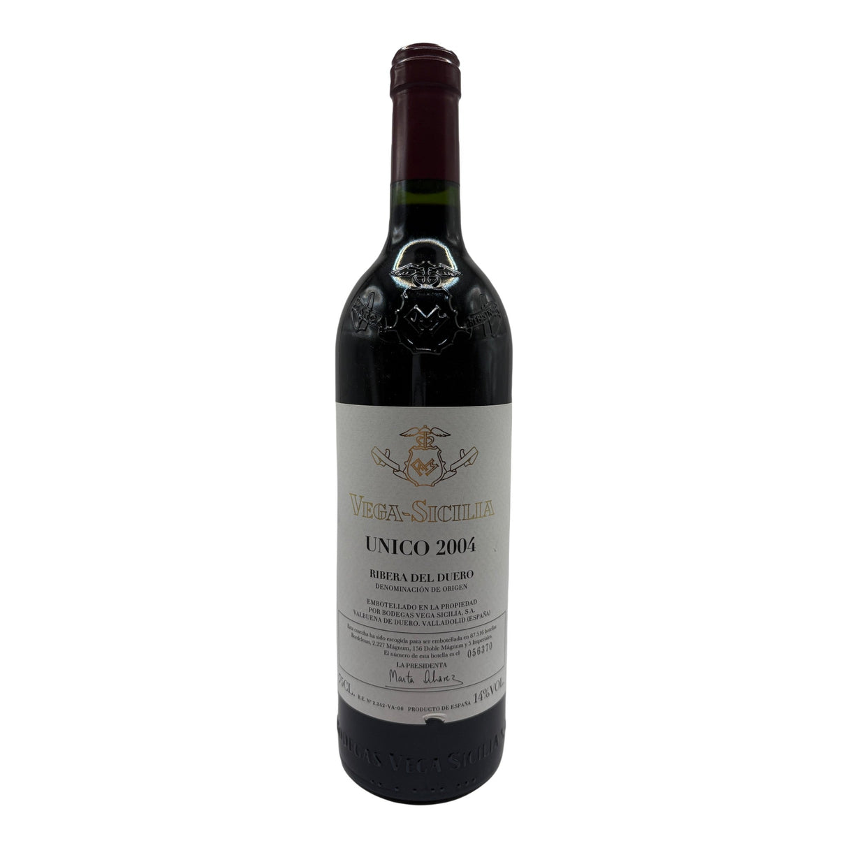 Vega Sicilia Unico Ribera del Duero 2004 red wine bottle 750mL from Spain