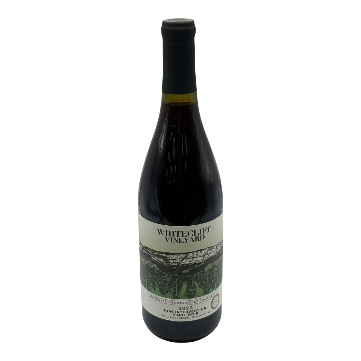 Whitecliff Vineyard Non-Intervention Pinot Noir 2022 red wine bottle 750mL from USA
