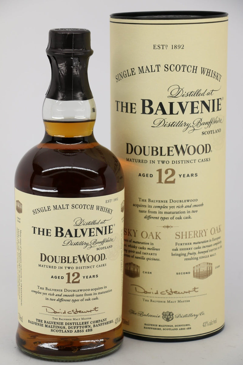 Malt – Whiskey, 7 12 Single Wine, Scotch Balvenie Speyside PJ Year DoubleWood Old