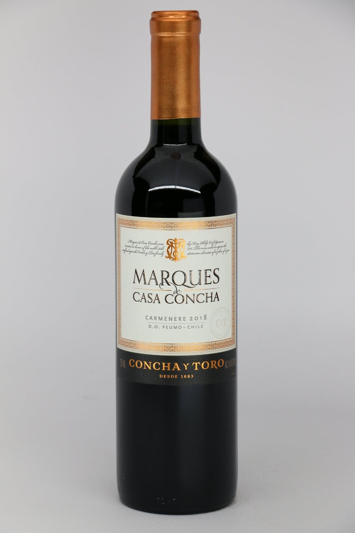 Concha y Toro Marques de Casa Concha Maipo Valley Carmenere 2023 red wine bottle 750mL from Chile