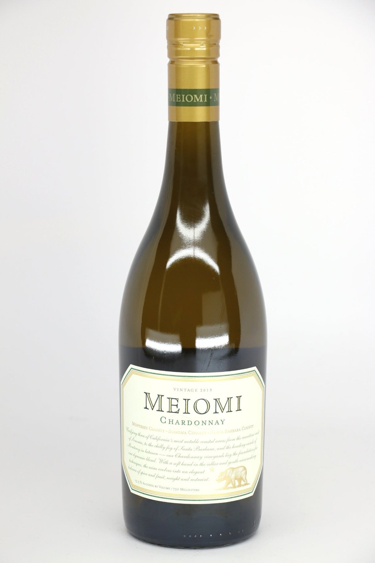 Meiomi Sonoma County-Monterey-Santa Barbara Chardonnay 2021 white wine bottle 750mL from USA