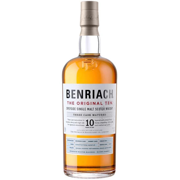 BenRiach The Original Ten 86 Proof Speyside Single Malt Scotch Whiskey 750mL