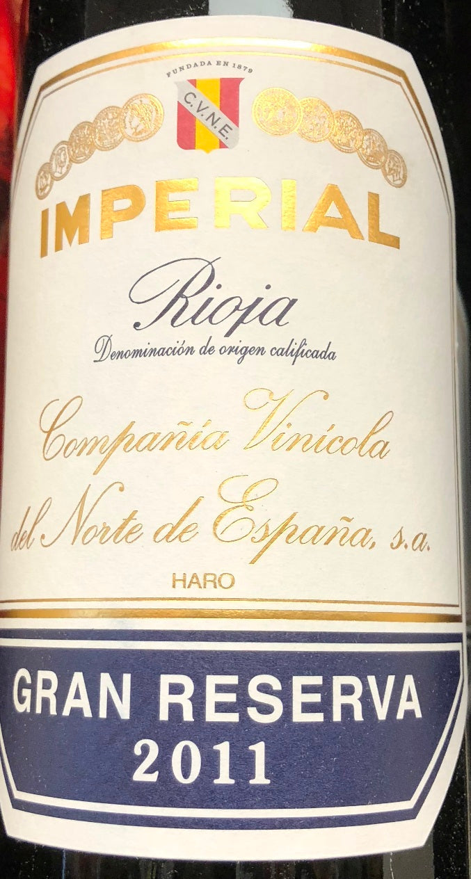 CVNE Imperial Gran Reserva Rioja 2011 red wine bottle 750mL from Spain