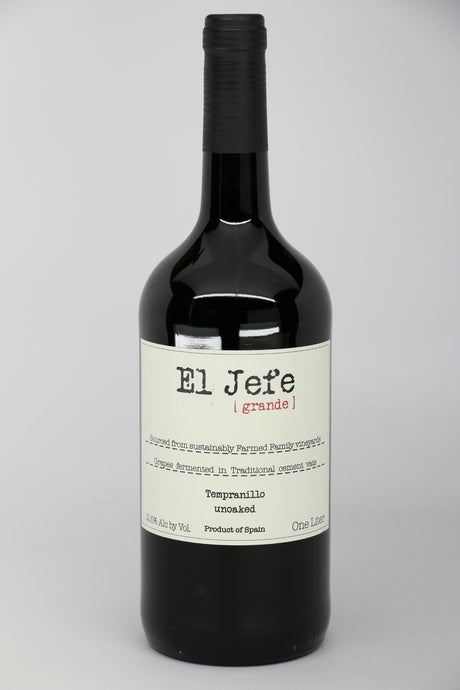 El Jefe Grande Tempranillo 2024 (1.0L) red wine bottle 1L from Spain