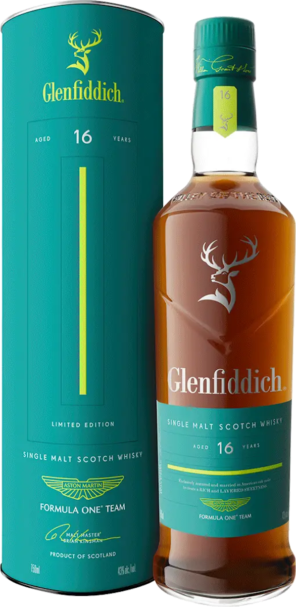 Glenfiddich 16 Year Aston Martin Formula One Team Single Malt Scotch Whiskey 750mL