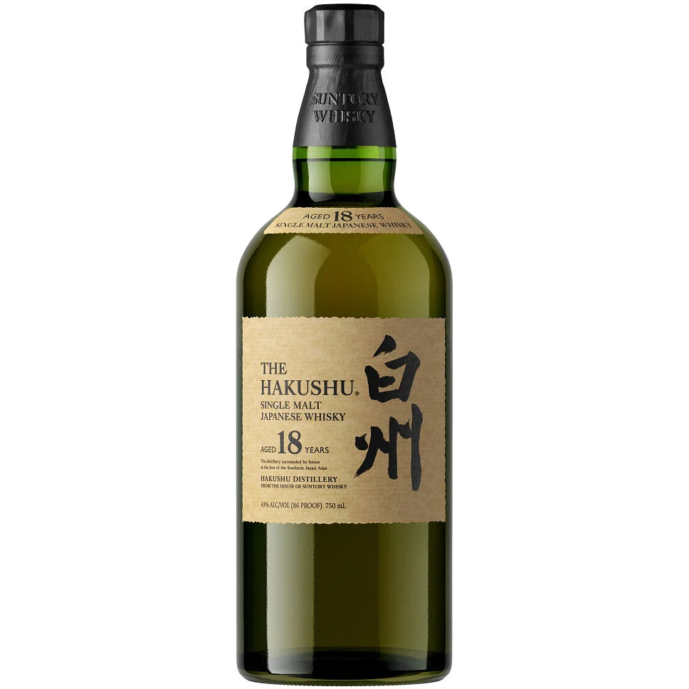 Hakushu 18 Year Single Malt Japanese Whiskey 750mL