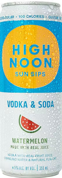 High Noon Watermelon Flavored Vodka & Soda CAN 355mL