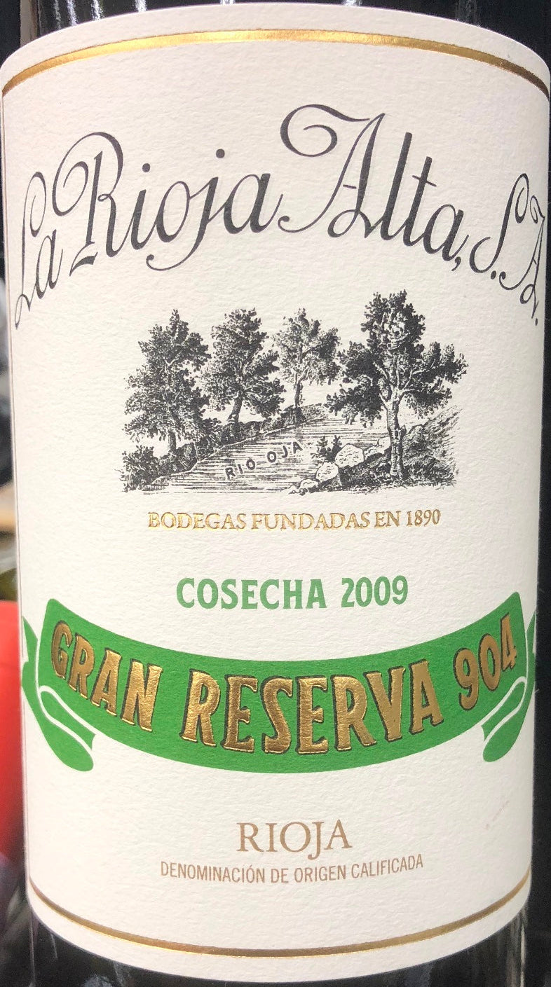La Rioja Alta 904 Gran Reserva Rioja 2009 750mL