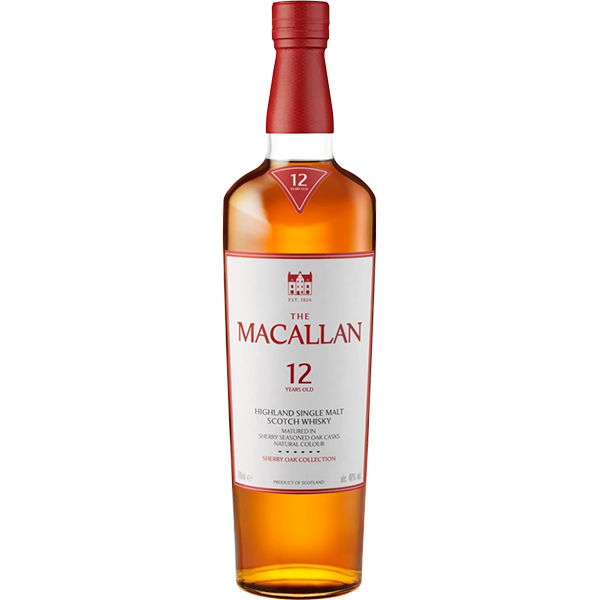 Macallan Sherry Oak Cask 12 Year Single Malt Scotch Whiskey 750mL