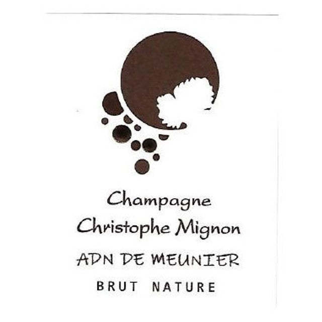 Christophe Mignon Blanc de Noirs ADN de Meunier Brut Nature NV bottle 750mL from France