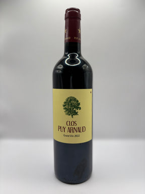 Clos Puy Arnaud Castillon Cotes de Bordeaux 2022 red wine bottle 750mL from France
