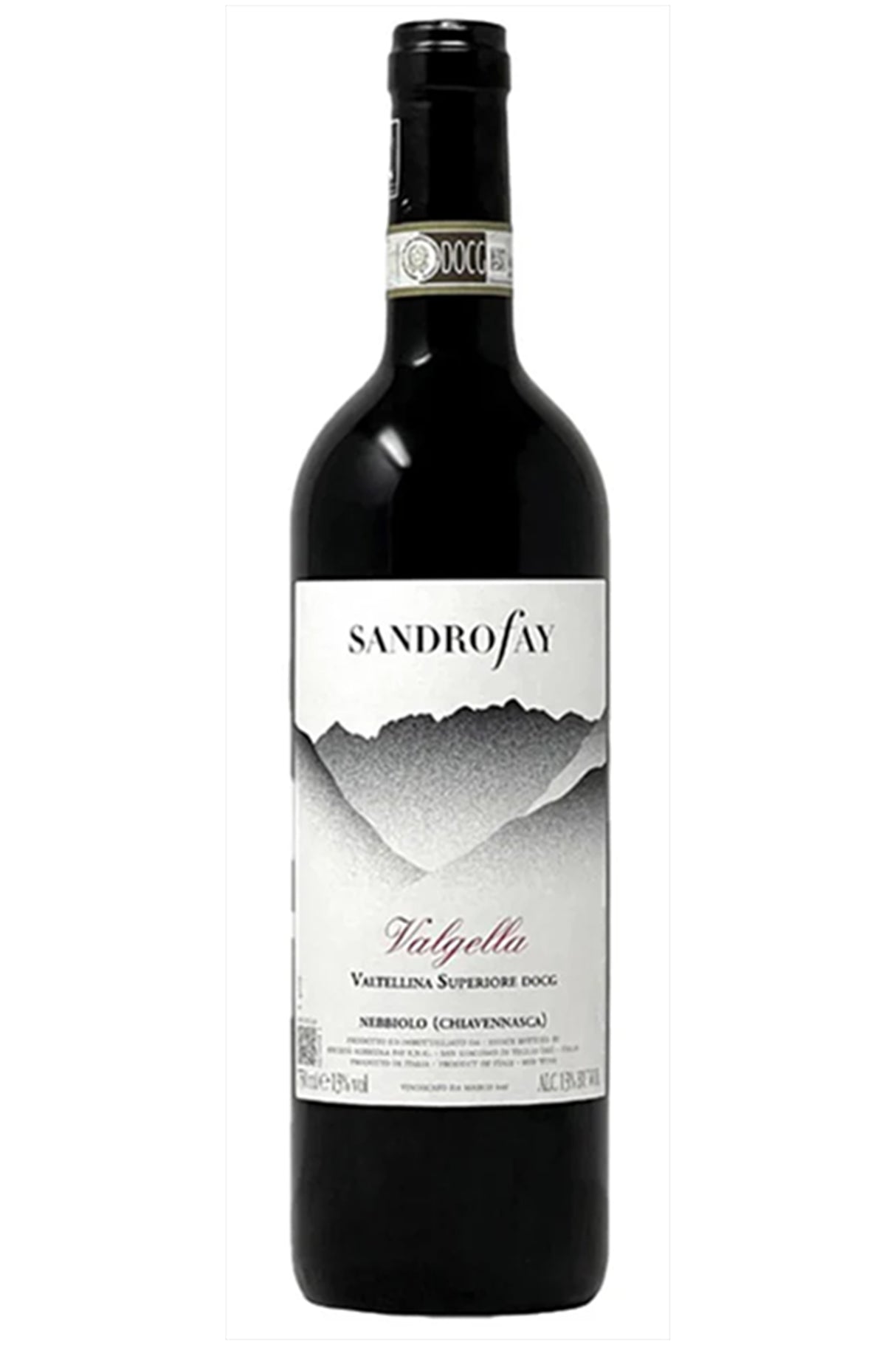 Sandro Fay Valgella Vatellina Superiore 2022 red wine bottle 750mL from Italy