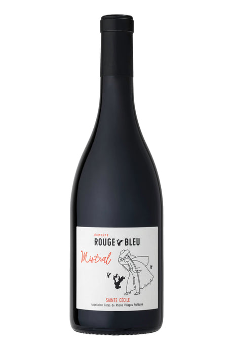 Domaine Rouge Bleu Mistral Cotes du Rhone Villages Rouge 2020 bottle 750mL from France