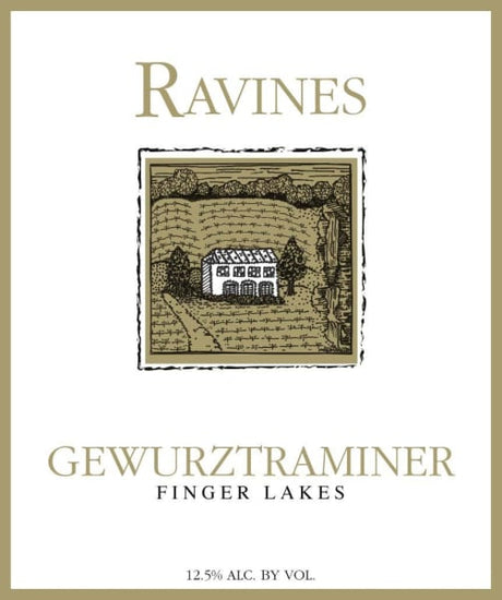 Ravines Wine Cellars Gewurztraminer Finger Lakes 2023 white wine bottle 750mL from USA