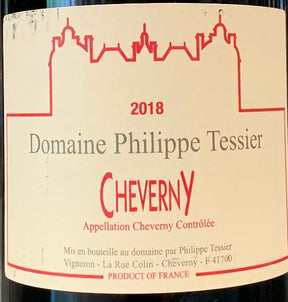 Domaine Philippe Tessier Cheverny Rouge 2024 bottle 750mL from France