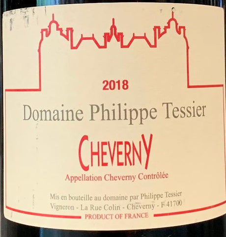 Domaine Philippe Tessier Cheverny Rouge 2024 bottle 750mL from France