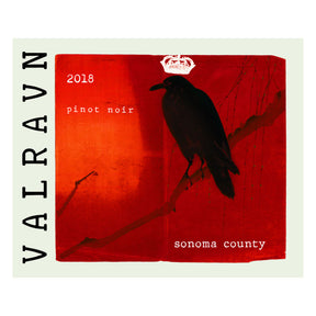 Valravn Sonoma County Pinot Noir 2023 red wine bottle 750mL from USA